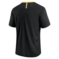 Men's Fanatics Black Iowa Hawkeyes Defender Fade Slant T-Shirt