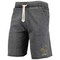 Men's Heathered Black Alternative Apparel Iowa Hawkeyes Victory Lounge Shorts