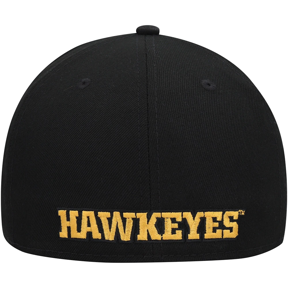 Men's New Era Black Iowa Hawkeyes Patch 59FIFTY Fitted Hat