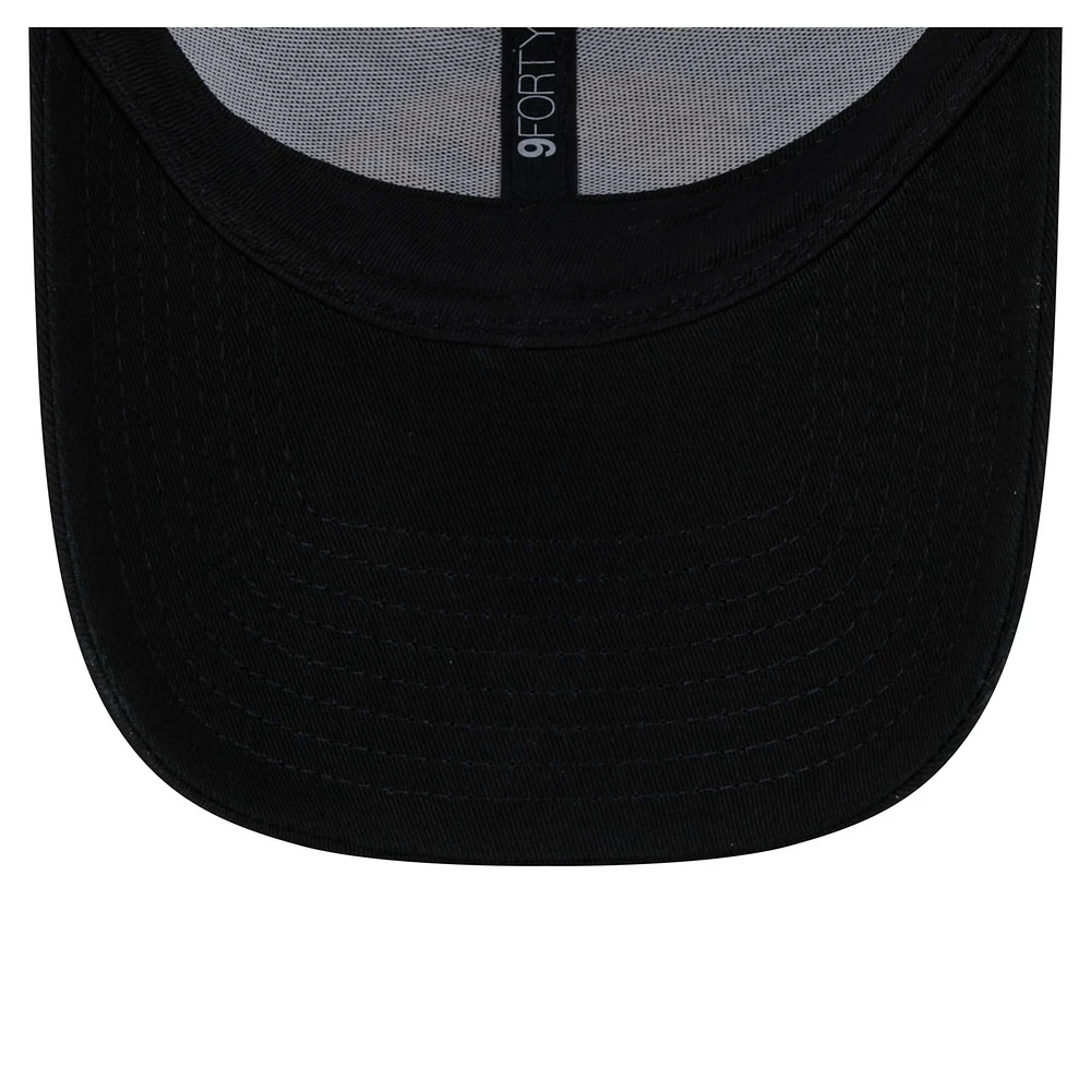Men's New Era  Black Iowa Hawkeyes Trucker 9FORTY Adjustable Hat