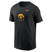 Men's Nike Black Iowa Hawkeyes 2-Hit T-Shirt