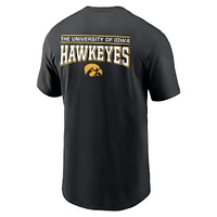 Men's Nike Black Iowa Hawkeyes 2-Hit T-Shirt
