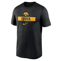 Men's Nike Black Iowa Hawkeyes Sideline Legend Performance T-Shirt