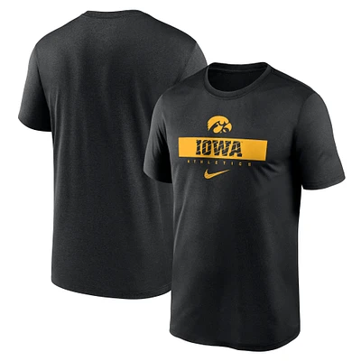 Men's Nike Black Iowa Hawkeyes Sideline Legend Performance T-Shirt