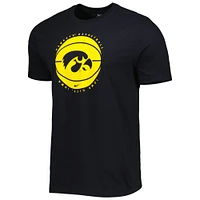 Men's Nike Black Iowa Hawkeyes Basketball Logo T-Shirt