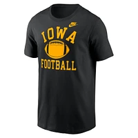 Men's Nike Black Iowa Hawkeyes Legacy Football Icon T-Shirt