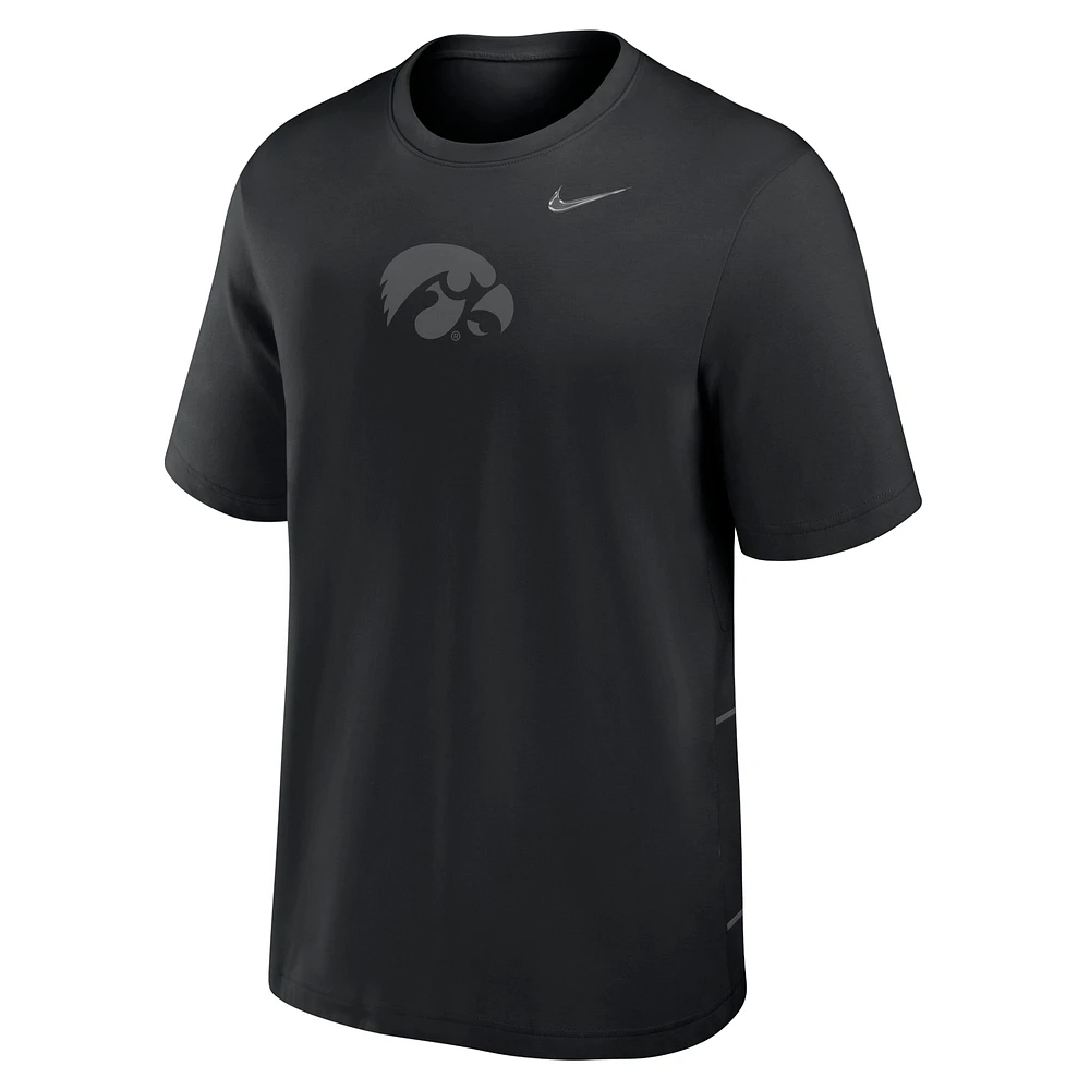 Men's Nike Black Iowa Hawkeyes Primary Statement Two-Hit Performance T-Shirt