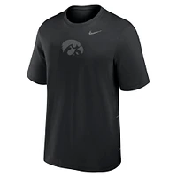 Men's Nike Black Iowa Hawkeyes Primary Statement Two-Hit Performance T-Shirt