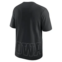 Men's Nike Black Iowa Hawkeyes Primary Statement Two-Hit Performance T-Shirt
