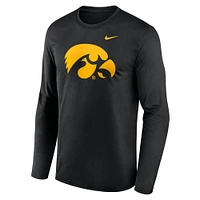 Men's Nike Black Iowa Hawkeyes Primetime Primary Legend Long Sleeve T-Shirt