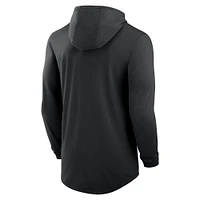 Men's Nike Black Iowa Hawkeyes Primetime Tri-Blend Performance Long Sleeve Hoodie T-Shirt