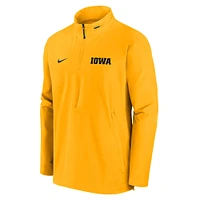Men's Nike Gold Iowa Hawkeyes Sideline Coaches Quarter-Zip Jacket