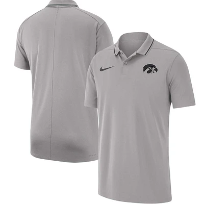Polo Performance Nike Iowa Hawkeyes 2023 pour Homme Gris