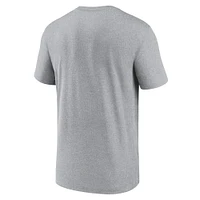 Men's Nike Heather Gray Iowa Hawkeyes Primetime Legend Wordmark T-Shirt
