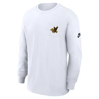 Men's Nike White Iowa Hawkeyes Legacy Max90 Pocket Long Sleeve T-Shirt