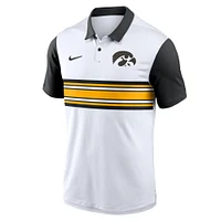 Polo Nike blanc Iowa Hawkeyes Primetime Campus Vapor Performance pour homme