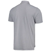 Men's Peter Millar Gray Iowa Hawkeyes Jubilee Striped Performance Jersey Polo
