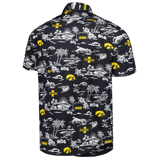 Chemise boutonnée Performance Iowa Hawkeyes Reyn Spooner pour homme, noire