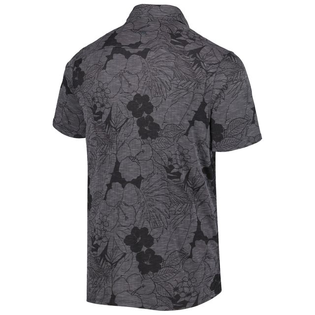Polo Tommy Bahama Iowa Hawkeyes Miramar Blooms noir pour homme
