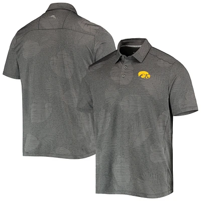 Polo Tommy Bahama anthracite Iowa Hawkeyes Palm Coast Delray Frond IslandZone pour homme