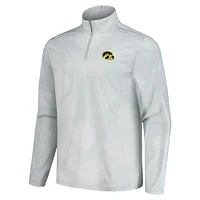 Men's Tommy Bahama Gray Iowa Hawkeyes Delray Frond IslandZone Half-Zip Jacket