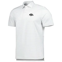 Men's Vineyard Vines White Iowa Hawkeyes Bradley Stripe Sankaty Polo