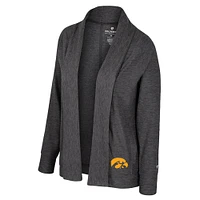 Women's Colosseum  Charcoal Iowa Hawkeyes Dash Cardigan
