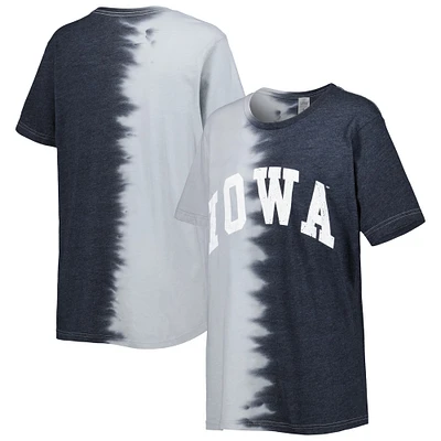Gameday Couture T-shirt Iowa Hawkeyes noir pour femme Find Your Groove Split-Dye