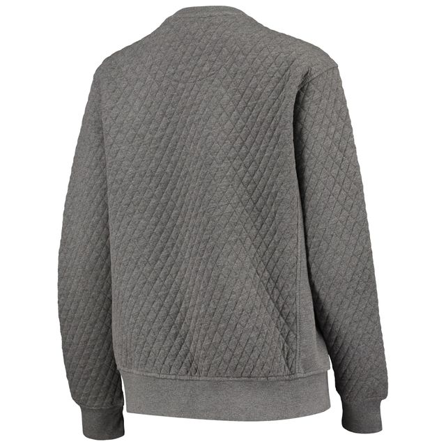 Sweat-shirt matelassé Pressbox Heather Charcoal Iowa Hawkeyes Moose pour femme