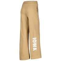 Women's Tan Iowa Hawkeyes Raglan Cropped Sweatshirt & Sweatpants Set