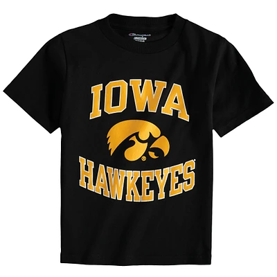 T-shirt Champion Iowa Hawkeyes Circling Team noir pour jeunes