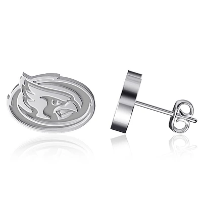 Dayna Designs Boucles d'oreilles argentées avec logo de l'équipe Iowa State Cyclones
