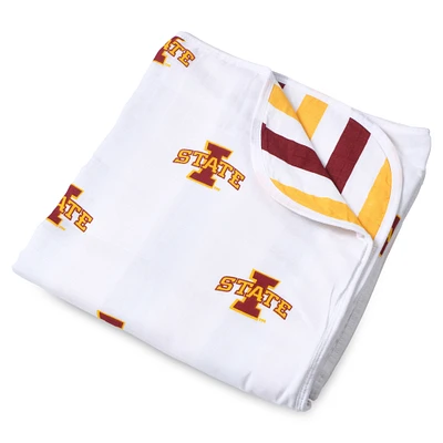 Couverture 4 couches en mousseline Iowa State Cyclones pour bébé 47 po x 47 po