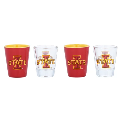 Ensemble de quatre verres à shot Iowa State Cyclones