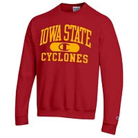 Men's Champion Cardinal Iowa State Cyclones Arch Pill Sweatshirt