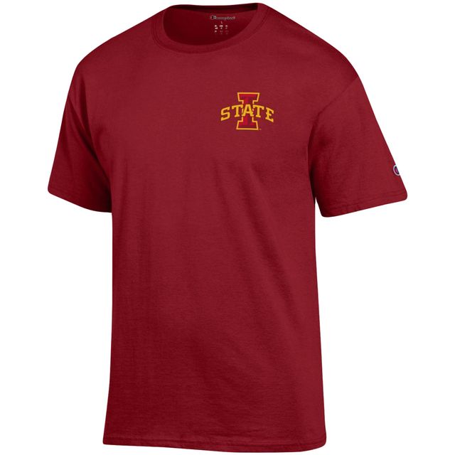 Champion Cardinal Iowa State Cyclones Stack 2-Hit T-shirt pour homme