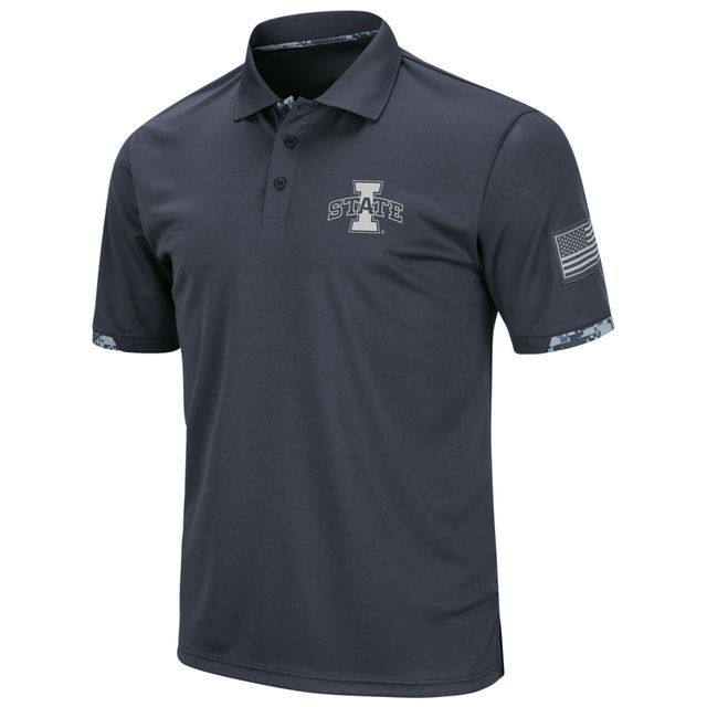 Colosseum Charcoal Iowa State Cyclones OHT Military Appreciation Digital Camo Polo pour homme