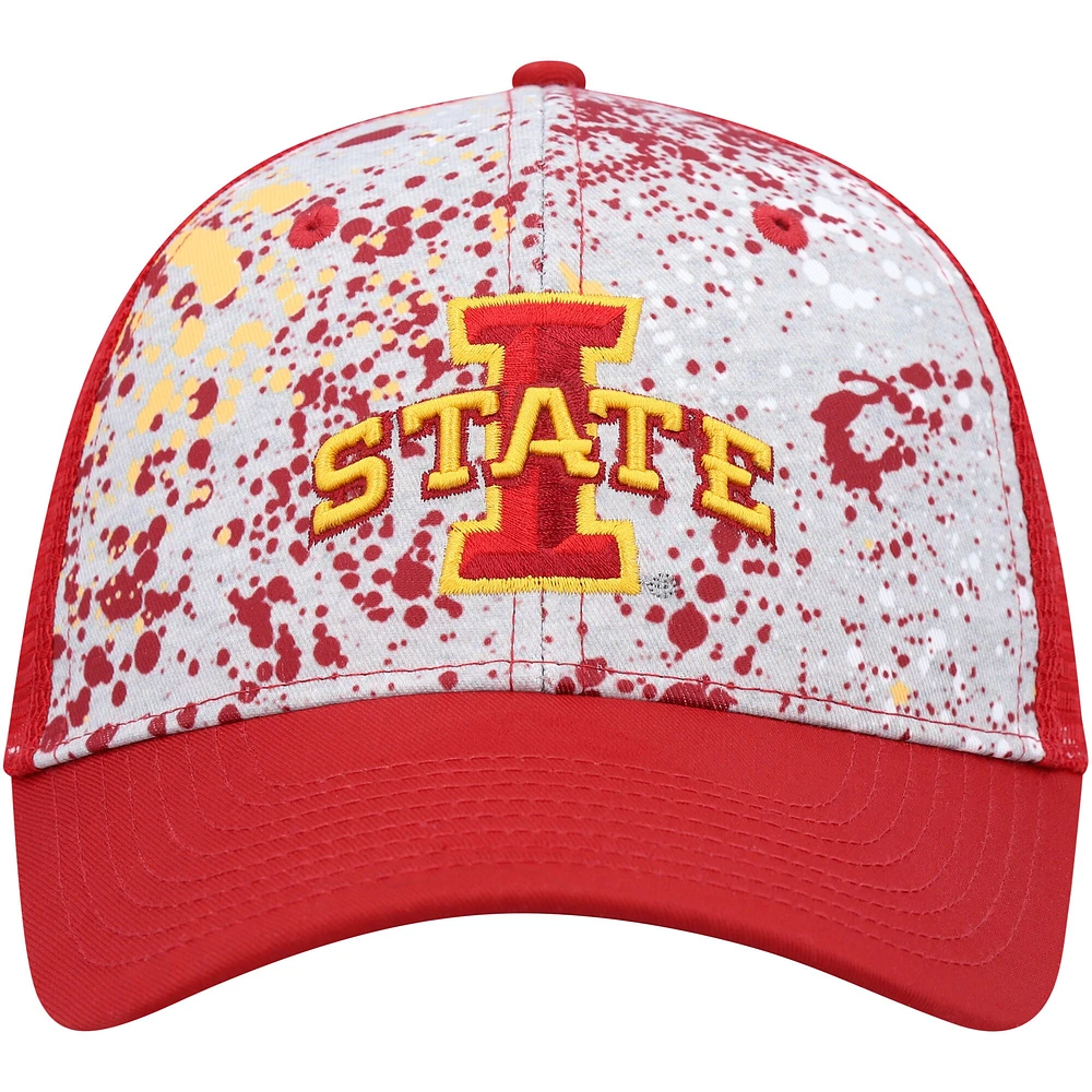 Men's Colosseum  Gray/Cardinal Iowa State Cyclones Love Fern Trucker Snapback Hat