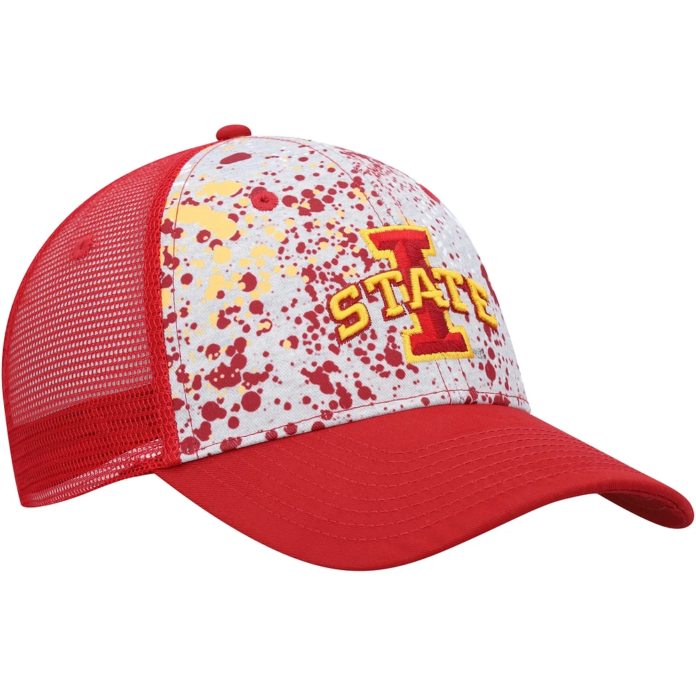 Men's Colosseum  Gray/Cardinal Iowa State Cyclones Love Fern Trucker Snapback Hat