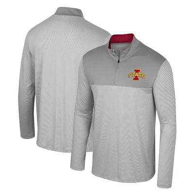 Haut à quart de zip Tuck Colosseum Grey Iowa State Cyclones pour hommes