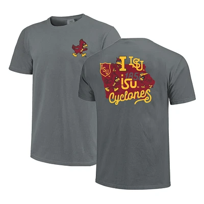 T-shirt gris Iowa State Cyclones Vault Comfort Color pour homme