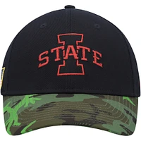 Nike Legacy91 Casquette réglable pour homme Noir/camouflage Iowa State Cyclones Veterans Day 2Tone