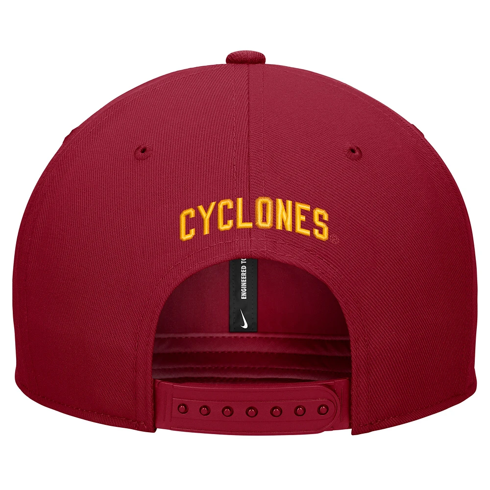 Men's Nike Cardinal Iowa State Cyclones Pro Snapback Hat