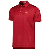 Men's Peter Millar Cardinal Iowa State Cyclones Dolly Performance Jersey Polo