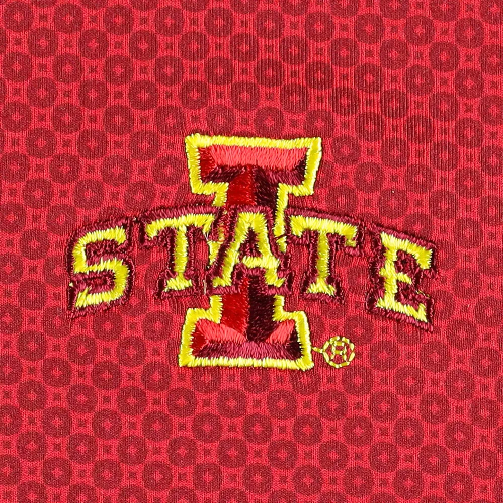 Men's Peter Millar Cardinal Iowa State Cyclones Dolly Performance Jersey Polo
