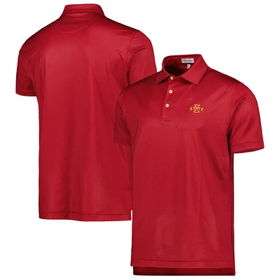Men's Peter Millar Cardinal Iowa State Cyclones Dolly Performance Jersey Polo