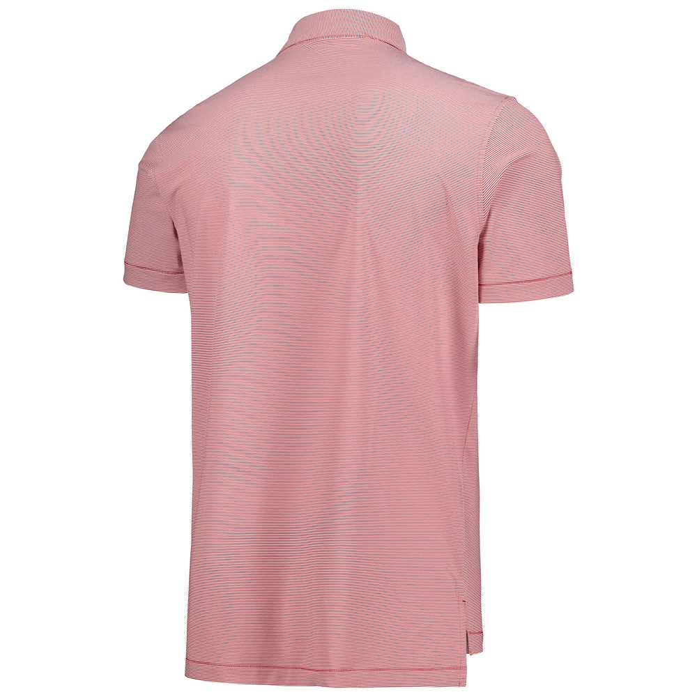 Men's Peter Millar Cardinal Iowa State Cyclones Jubilee Stripe Performance Polo