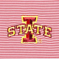 Men's Peter Millar Cardinal Iowa State Cyclones Jubilee Stripe Performance Polo