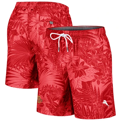 Short de bain Tommy Bahama Cardinal Iowa State Cyclones Santiago Palms pour homme