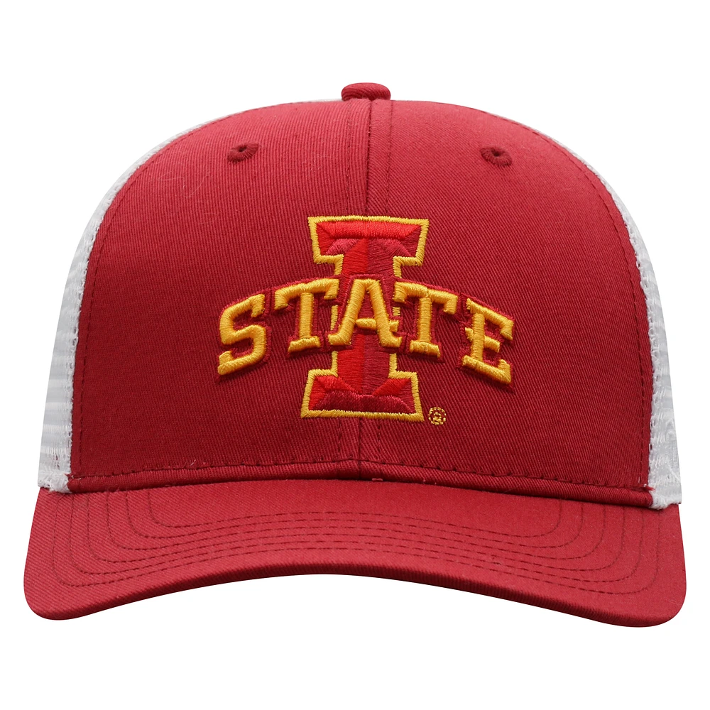 Men's Top of the World Cardinal/White Iowa State Cyclones Trucker Snapback Hat